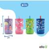 imageEllo Bop 2Pack 12oz Kids Plastic Tumbler Set with Carry Loop  LeakProof Slider Lid  Removable Spill Resistent Soft Straw  BPAFreePrincess Unicorn