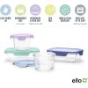 imageEllo Color Lock 34 Cup 10PC 5 Pack Glass Meal Prep Sets LeakProof Glass Food Storage Containers with Airtight BPAFree Plastic Lids Dishwasher Microwave and Freezer Safe Purple RainPurple Rain