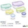 imageEllo Color Lock 34 Cup 10PC 5 Pack Glass Meal Prep Sets LeakProof Glass Food Storage Containers with Airtight BPAFree Plastic Lids Dishwasher Microwave and Freezer Safe Purple RainPurple Rain
