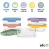 imageEllo Color Lock 34 Cup 10PC 5 Pack Glass Meal Prep Sets LeakProof Glass Food Storage Containers with Airtight BPAFree Plastic Lids Dishwasher Microwave and Freezer Safe Purple RainDesert Festival