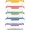 imageEllo Color Lock 34 Cup 10PC 5 Pack Glass Meal Prep Sets LeakProof Glass Food Storage Containers with Airtight BPAFree Plastic Lids Dishwasher Microwave and Freezer Safe Purple RainDesert Festival