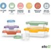 imageEllo Color Lock 34 Cup 10PC 5 Pack Glass Meal Prep Sets LeakProof Glass Food Storage Containers with Airtight BPAFree Plastic Lids Dishwasher Microwave and Freezer Safe Purple RainDesert Festival