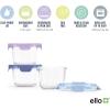 imageEllo Color Lock 34 Cup 10PC 5 Pack Glass Meal Prep Sets LeakProof Glass Food Storage Containers with Airtight BPAFree Plastic Lids Dishwasher Microwave and Freezer Safe Purple RainPurple Rain