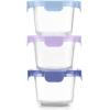 imageEllo Color Lock 34 Cup 10PC 5 Pack Glass Meal Prep Sets LeakProof Glass Food Storage Containers with Airtight BPAFree Plastic Lids Dishwasher Microwave and Freezer Safe Purple RainPurple Rain