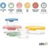 imageEllo Color Lock 34 Cup 10PC 5 Pack Glass Meal Prep Sets LeakProof Glass Food Storage Containers with Airtight BPAFree Plastic Lids Dishwasher Microwave and Freezer Safe Purple RainDesert Festival