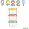 imageEllo Color Lock 34 Cup 10PC 5 Pack Glass Meal Prep Sets LeakProof Glass Food Storage Containers with Airtight BPAFree Plastic Lids Dishwasher Microwave and Freezer Safe Purple RainDesert Festival