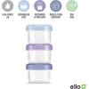 imageEllo Color Lock 34 Cup 10PC 5 Pack Glass Meal Prep Sets LeakProof Glass Food Storage Containers with Airtight BPAFree Plastic Lids Dishwasher Microwave and Freezer Safe Purple RainPurple Rain