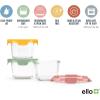imageEllo Color Lock 34 Cup 10PC 5 Pack Glass Meal Prep Sets LeakProof Glass Food Storage Containers with Airtight BPAFree Plastic Lids Dishwasher Microwave and Freezer Safe Purple RainDesert Festival