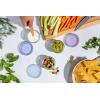 imageEllo Color Lock 34 Cup 10PC 5 Pack Glass Meal Prep Sets LeakProof Glass Food Storage Containers with Airtight BPAFree Plastic Lids Dishwasher Microwave and Freezer Safe Purple RainPurple Rain