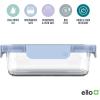 imageEllo Color Lock 34 Cup 10PC 5 Pack Glass Meal Prep Sets LeakProof Glass Food Storage Containers with Airtight BPAFree Plastic Lids Dishwasher Microwave and Freezer Safe Purple RainPurple Rain