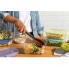 imageEllo Color Lock 34 Cup 10PC 5 Pack Glass Meal Prep Sets LeakProof Glass Food Storage Containers with Airtight BPAFree Plastic Lids Dishwasher Microwave and Freezer Safe Purple RainPurple Rain
