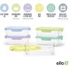 imageEllo Color Lock 34 Cup 10PC 5 Pack Glass Meal Prep Sets LeakProof Glass Food Storage Containers with Airtight BPAFree Plastic Lids Dishwasher Microwave and Freezer Safe Purple RainPurple Rain