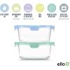 imageEllo Color Lock 34 Cup 10PC 5 Pack Glass Meal Prep Sets LeakProof Glass Food Storage Containers with Airtight BPAFree Plastic Lids Dishwasher Microwave and Freezer Safe Purple RainPurple Rain