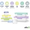 imageEllo Color Lock 34 Cup 10PC 5 Pack Glass Meal Prep Sets LeakProof Glass Food Storage Containers with Airtight BPAFree Plastic Lids Dishwasher Microwave and Freezer Safe Purple RainPurple Rain