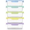 imageEllo Color Lock 34 Cup 10PC 5 Pack Glass Meal Prep Sets LeakProof Glass Food Storage Containers with Airtight BPAFree Plastic Lids Dishwasher Microwave and Freezer Safe Purple RainPurple Rain