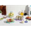 imageEllo Color Lock 34 Cup 10PC 5 Pack Glass Meal Prep Sets LeakProof Glass Food Storage Containers with Airtight BPAFree Plastic Lids Dishwasher Microwave and Freezer Safe Purple RainPurple Rain