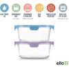 imageEllo Color Lock 34 Cup 10PC 5 Pack Glass Meal Prep Sets LeakProof Glass Food Storage Containers with Airtight BPAFree Plastic Lids Dishwasher Microwave and Freezer Safe Purple RainDesert Festival