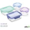 imageEllo Color Lock 34 Cup 10PC 5 Pack Glass Meal Prep Sets LeakProof Glass Food Storage Containers with Airtight BPAFree Plastic Lids Dishwasher Microwave and Freezer Safe Purple RainPurple Rain