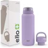 imageEllo Cooper 32oz Stainless Steel Water Bottle with 2 Lids Chug and Straw  Leak Proof  Double Walled and Vacuum Insulated  Built in Carry Loop  Dishwasher Safe  Bubblegum PinkLilac