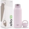 imageEllo Cooper 32oz Stainless Steel Water Bottle with 2 Lids Chug and Straw  Leak Proof  Double Walled and Vacuum Insulated  Built in Carry Loop  Dishwasher Safe  Bubblegum PinkCashmere Pink