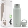 imageEllo Cooper 32oz Stainless Steel Water Bottle with 2 Lids Chug and Straw  Leak Proof  Double Walled and Vacuum Insulated  Built in Carry Loop  Dishwasher Safe  Bubblegum PinkSage