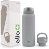 imageEllo Cooper 32oz Stainless Steel Water Bottle with 2 Lids Chug and Straw  Leak Proof  Double Walled and Vacuum Insulated  Built in Carry Loop  Dishwasher Safe  Bubblegum PinkGray