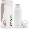 imageEllo Cooper 32oz Stainless Steel Water Bottle with 2 Lids Chug and Straw  Leak Proof  Double Walled and Vacuum Insulated  Built in Carry Loop  Dishwasher Safe  Bubblegum PinkWhite