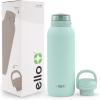 imageEllo Cooper 32oz Stainless Steel Water Bottle with 2 Lids Chug and Straw  Leak Proof  Double Walled and Vacuum Insulated  Built in Carry Loop  Dishwasher Safe  Bubblegum PinkYucca