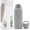 imageEllo Cooper 32oz Stainless Steel Water Bottle with 2 Lids Chug and Straw  Leak Proof  Double Walled and Vacuum Insulated  Built in Carry Loop  Dishwasher Safe  Bubblegum PinkGray