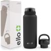 imageEllo Cooper 32oz Stainless Steel Water Bottle with 2 Lids Chug and Straw  Leak Proof  Double Walled and Vacuum Insulated  Built in Carry Loop  Dishwasher Safe  Bubblegum PinkBlack