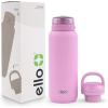 imageEllo Cooper 32oz Stainless Steel Water Bottle with 2 Lids Chug and Straw  Leak Proof  Double Walled and Vacuum Insulated  Built in Carry Loop  Dishwasher Safe  Bubblegum PinkBubblegum