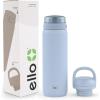 imageEllo Cooper 32oz Stainless Steel Water Bottle with 2 Lids Chug and Straw  Leak Proof  Double Walled and Vacuum Insulated  Built in Carry Loop  Dishwasher Safe  Bubblegum PinkHalogen Blue