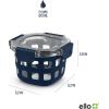 imageEllo Duraglass 2Pack 2 Cup Reusable Glass Container Jar with Leak Proof Lids and Protective Silicone Sleeves  Perfect for Overnight Oats Snacks Yogurt  BPAFree  Dishwasher Safe  Halogen BlueEvening Orchard