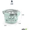imageEllo Duraglass 2Pack 2 Cup Reusable Glass Container Jar with Leak Proof Lids and Protective Silicone Sleeves  Perfect for Overnight Oats Snacks Yogurt  BPAFree  Dishwasher Safe  Halogen BlueYucca
