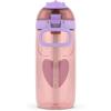imageEllo Ellies 16oz Plastic Kids Water Bottle with Straw and Builtin Carrying Handle and LeakProof Locking Lid for School backpack Lunchbox and Outdoor SportsUnicorn