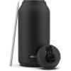 imageEllo Hydra 64oz Half Gallon Vacuum Insulated Stainless Steel Jug with Locking LeakProof Lid and Soft Silicone Straw Metal Reusable Water Bottle Keeps Cold All DayBlack