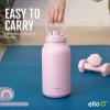 imageEllo Hydra 64oz Half Gallon Vacuum Insulated Stainless Steel Jug with Locking LeakProof Lid and Soft Silicone Straw Metal Reusable Water Bottle Keeps Cold All DayMauve