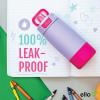 imageEllo Kids Colby 12oz Stainless Steel Insulated Water Bottle with Straw and BuiltIn Silicone Coaster Carrying Handle and LeakProof Locking Lid for School Backpack Lunchbox and Outdoor SportsCoralMint