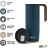 imageEllo Magnet 18oz Vacuum Insulated Stainless Steel Travel Mug with Side Handle and LeakProof Slider Lid and Builtin Coaster Keeps Hot for 5 Hours Perfect for Coffee or Tea BPAFree Holiday GiftPoseidon