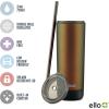 imageEllo Monterey Double Walled Insulated Plastic Tumbler with Straw and Builtin Coaster BPA Free 24ozBlack