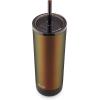 imageEllo Monterey Double Walled Insulated Plastic Tumbler with Straw and Builtin Coaster BPA Free 24ozBlack