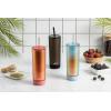 imageEllo Monterey Double Walled Insulated Plastic Tumbler with Straw and Builtin Coaster BPA Free 24ozBlue