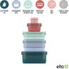 imageEllo Plastic 37 Cup Meal Prep Set 10 Pc 5 Pack Set  BPA Free Plastic Food Storage Container with Silicone Boot and Airtight Plastic Lids Dishwasher Microwave and Freezer Safe MelonMelon Mixed Set