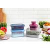 imageEllo Plastic 37 Cup Meal Prep Set 10 Pc 5 Pack Set  BPA Free Plastic Food Storage Container with Silicone Boot and Airtight Plastic Lids Dishwasher Microwave and Freezer Safe MelonElderberry Mixed Set