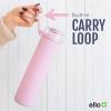 imageEllo Syndicate 20oz Reusable Glass Water Bottle with OneTouch Leak Proof Flip Lid and Protective NonSlip Silicone Sleeve and Carry Loop for Coffee Tea and Water BPAfree Dishwasher SafeCashmere Pink