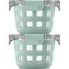 imageEllo Duraglass 2Pack 2 Cup Reusable Glass Container Jar with Leak Proof Lids and Protective Silicone Sleeves  Perfect for Overnight Oats Snacks Yogurt  BPAFree  Dishwasher Safe  Halogen BlueYucca