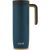 imageEllo Magnet 18oz Vacuum Insulated Stainless Steel Travel Mug with Side Handle and LeakProof Slider Lid and Builtin Coaster Keeps Hot for 5 Hours Perfect for Coffee or Tea BPAFree Holiday GiftPoseidon