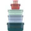 imageEllo Plastic 37 Cup Meal Prep Set 10 Pc 5 Pack Set  BPA Free Plastic Food Storage Container with Silicone Boot and Airtight Plastic Lids Dishwasher Microwave and Freezer Safe MelonMelon Mixed Set