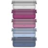 imageEllo Plastic 37 Cup Meal Prep Set 10 Pc 5 Pack Set  BPA Free Plastic Food Storage Container with Silicone Boot and Airtight Plastic Lids Dishwasher Microwave and Freezer Safe MelonElderberry 37 Cup