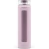 imageEllo Syndicate 20oz Reusable Glass Water Bottle with OneTouch Leak Proof Flip Lid and Protective NonSlip Silicone Sleeve and Carry Loop for Coffee Tea and Water BPAfree Dishwasher SafeCashmere Pink